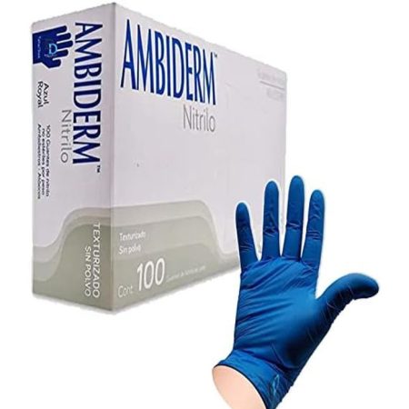 Guante de nitrilo azul Royal pequeño cj/100