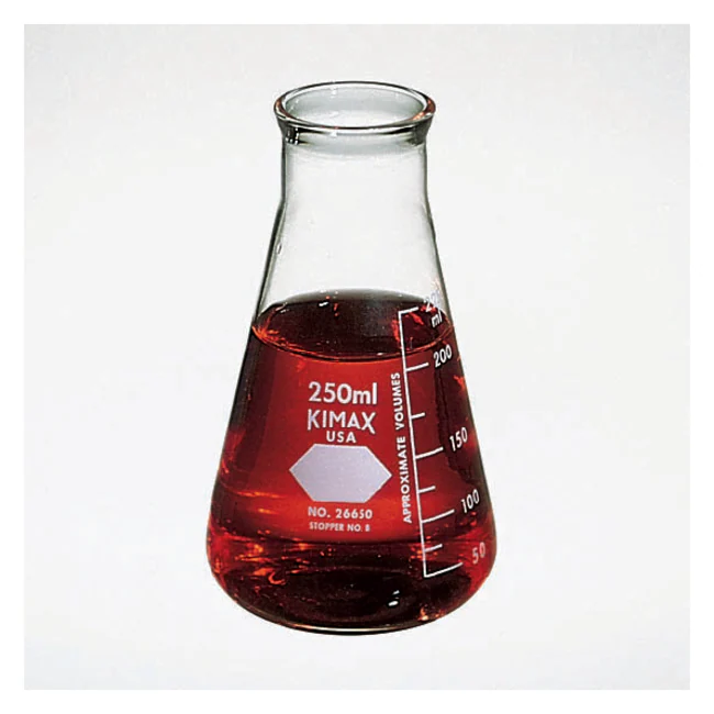 Matraz Erlenmeyer Boca Ancha 250 mL Reforzado | Kimax - Imagen 3