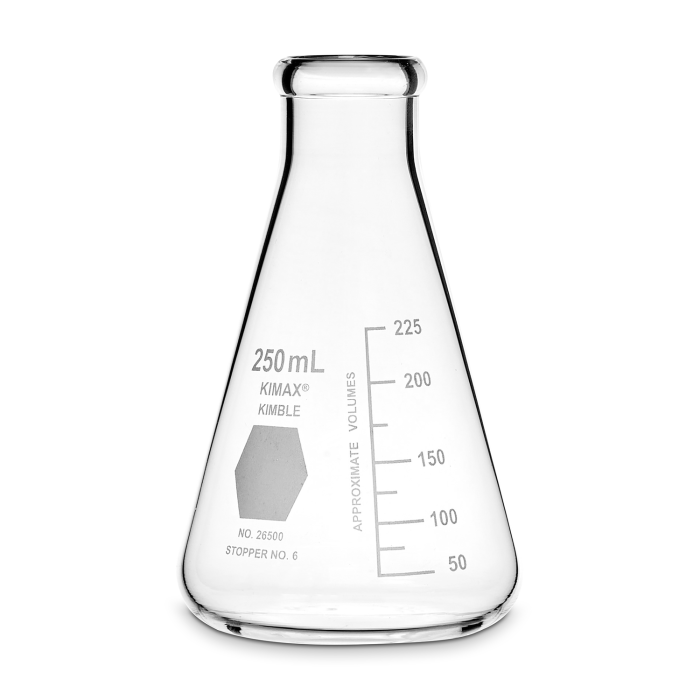 Matraz Erlenmeyer Boca Ancha 250 mL Reforzado | Kimax - Imagen 2