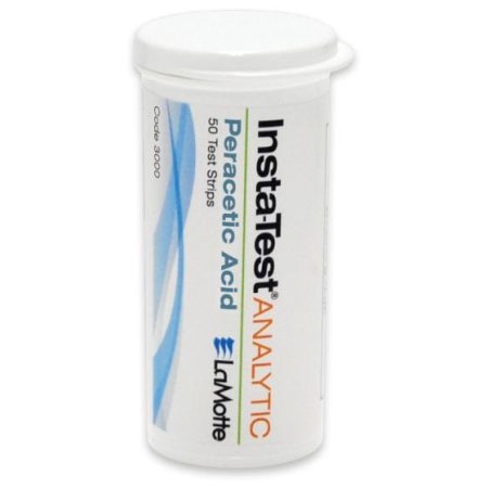 Tiras reactivas para ácido peracético, 0–160 mg/L, vial de 50 tiras